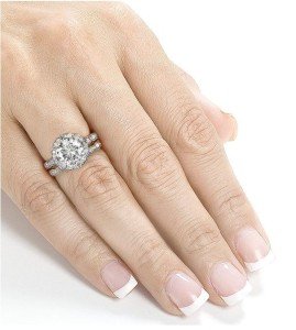 antique moissanite engagement rings bridal set floral
