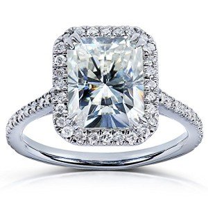 3 carat large moissanite engagement ring