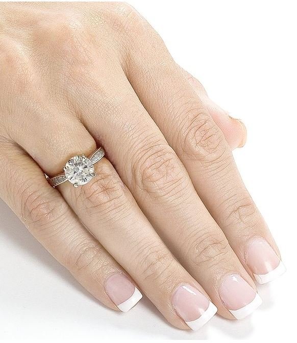 moissanite and diamond antique engagement ring