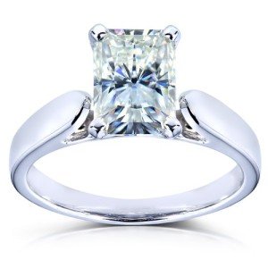 moissanite radiant cut engagement rings