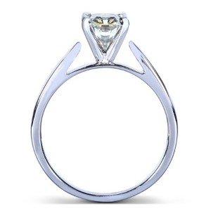 radiant cut moissanite engagement ring