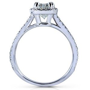 moissanite radiant cut engagement ring