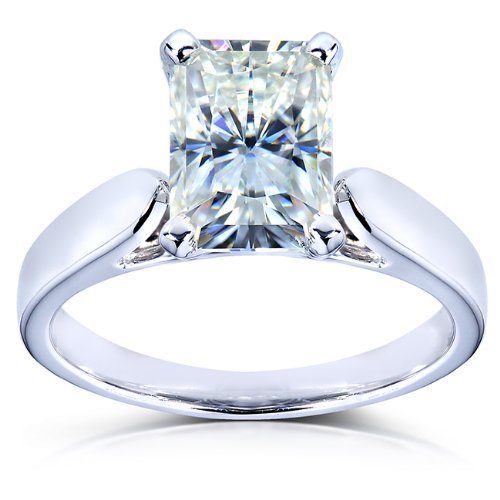 moissanite radiant cut engagement rings