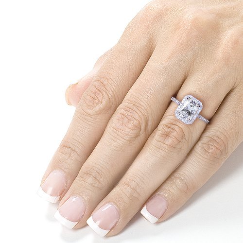 2 carat radiant cut moissanite engagement ring